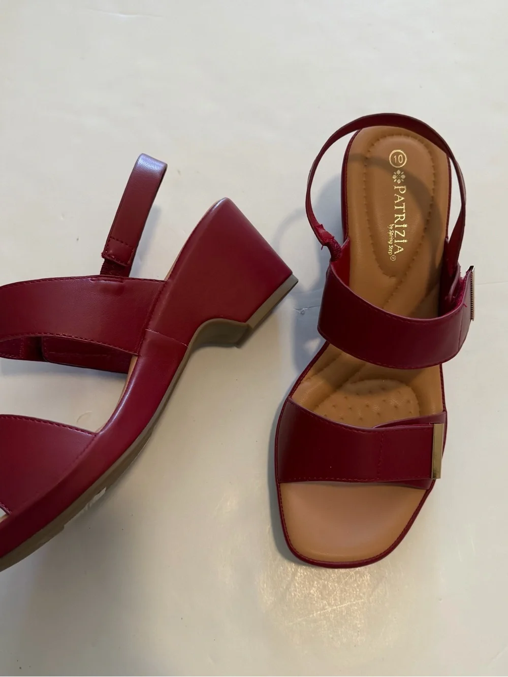 Patrizia Women's Burgundy Slingback Sandals
